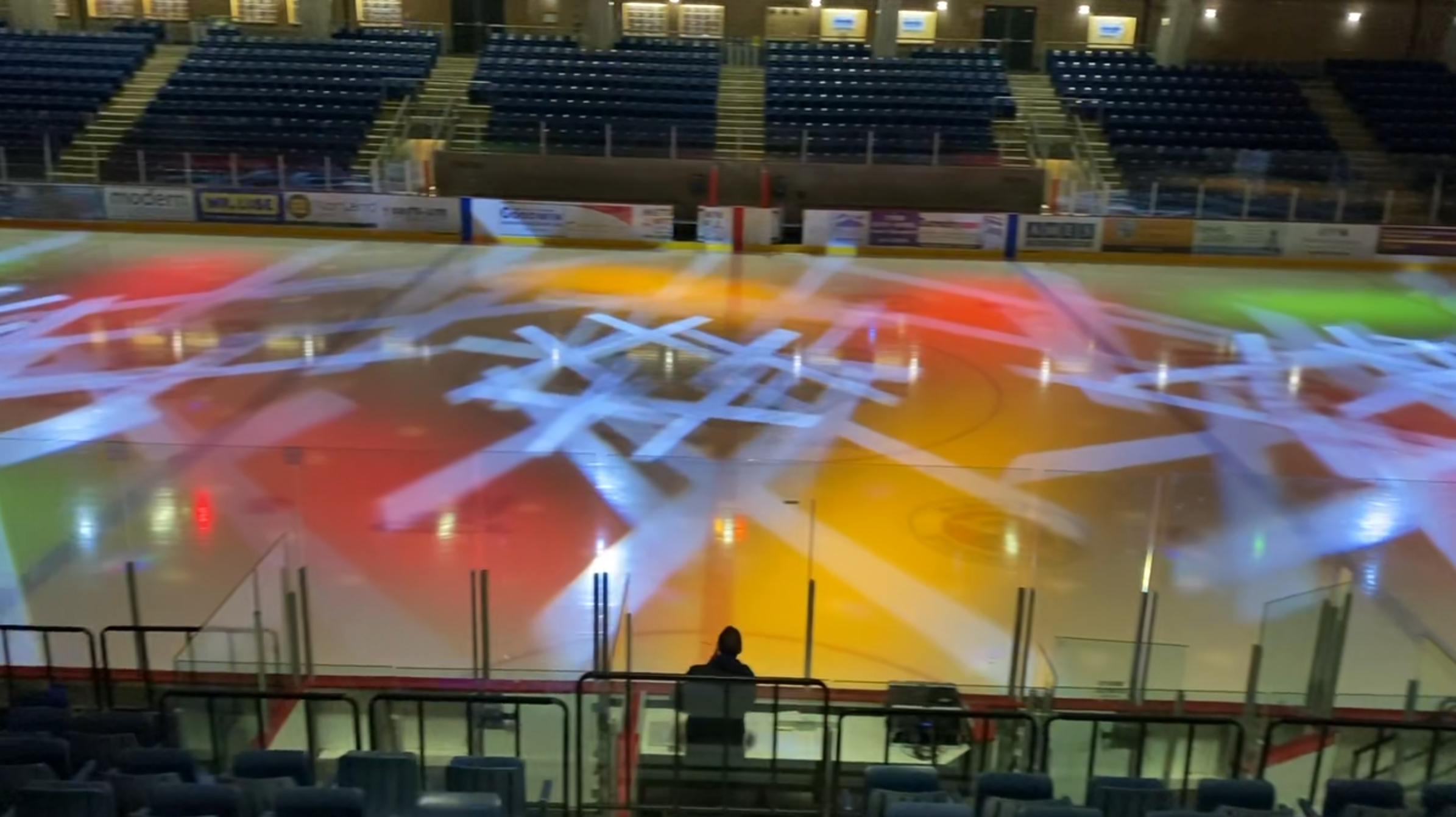 Ice rink architectural lighting at Bill Copeland Arena Burnaby BC