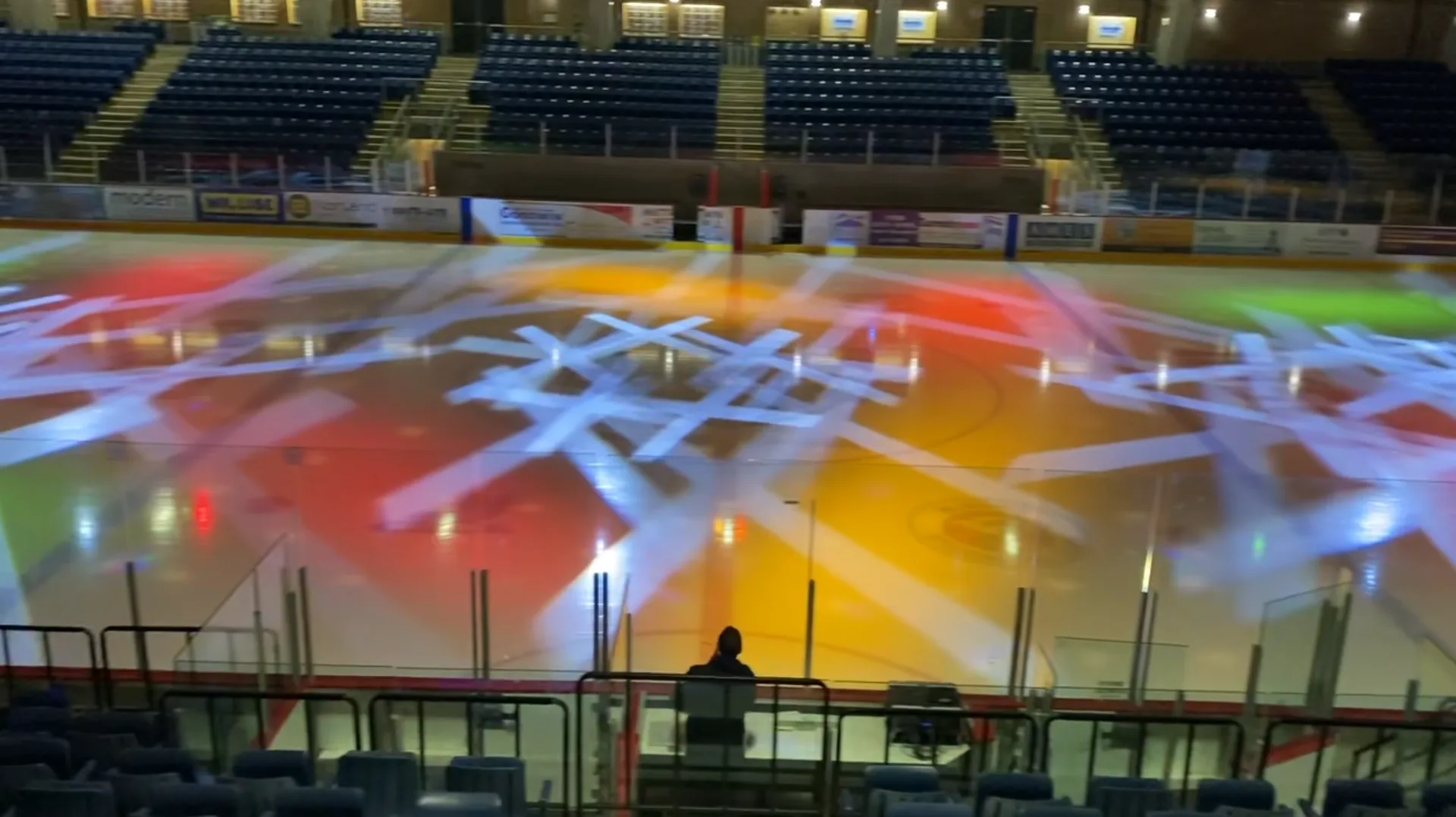 Ice rink architectural lighting at Bill Copeland Arena Burnaby BC