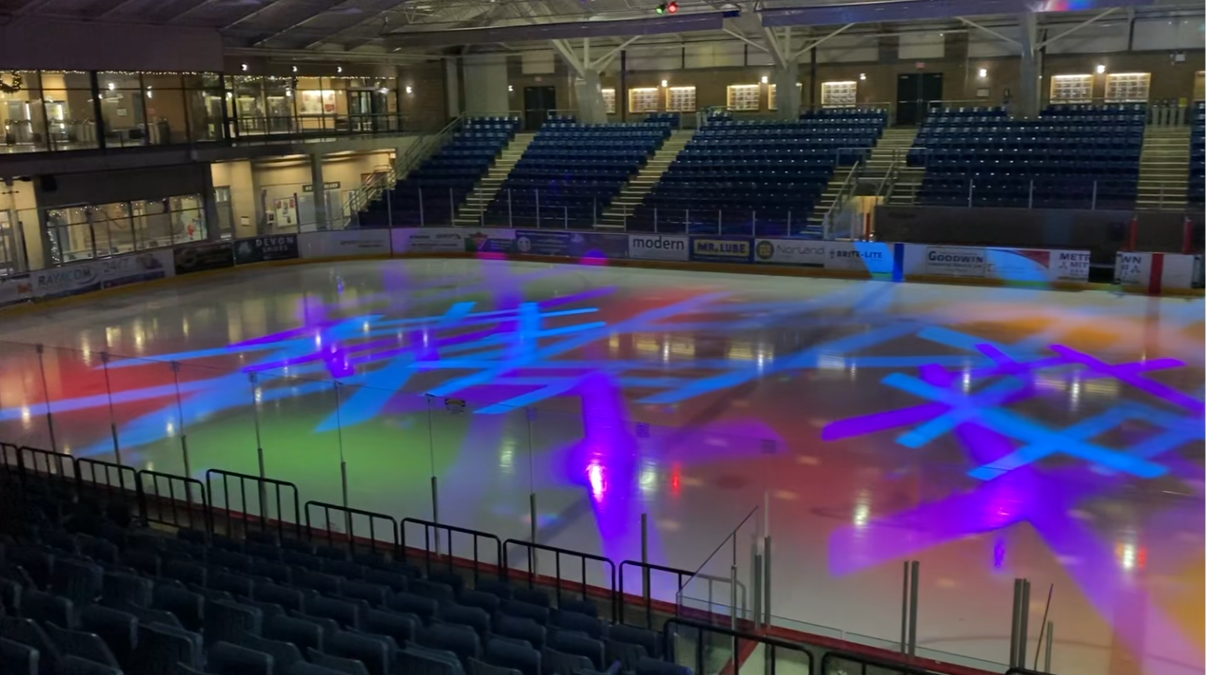 American DJ moving light fixtures installed at Bill Copeland Arena