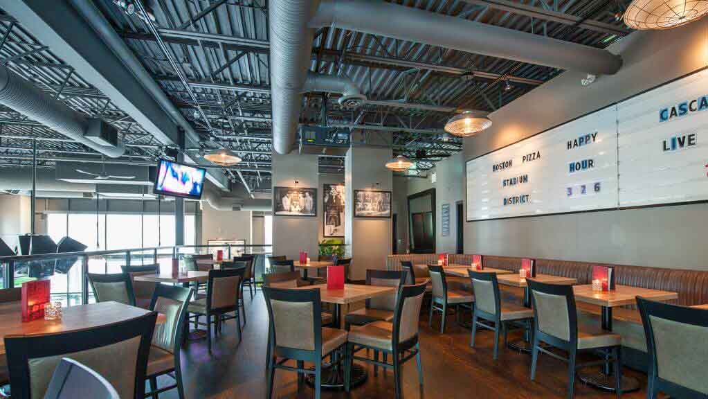 Professional audio and display system at Boston Pizza Stadium Vancouver BC