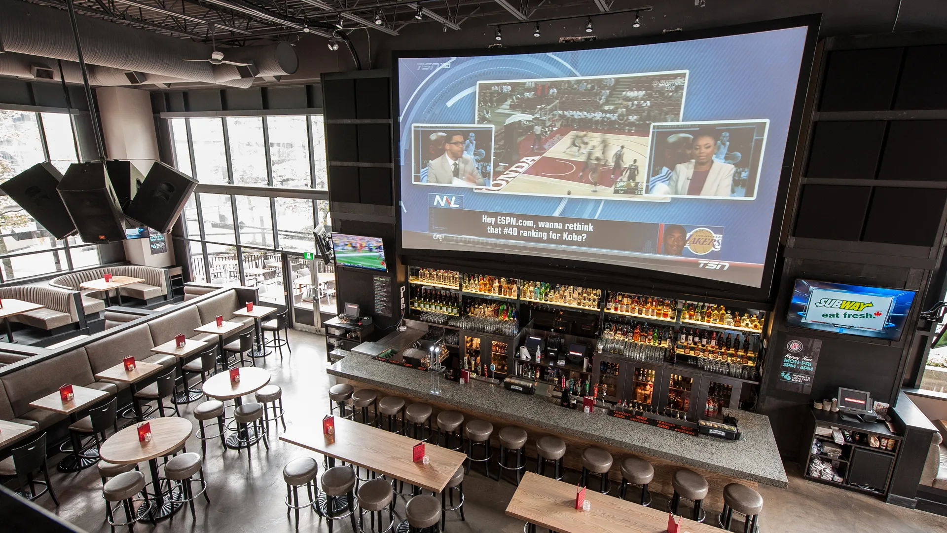 Boston Pizza Stadium AV installation