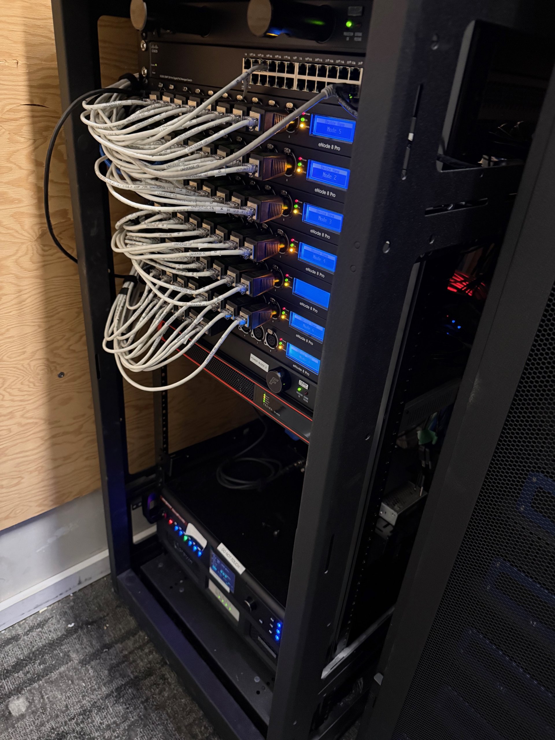 Full nightclub production installation at Mansion Nightclub Vancouver BC